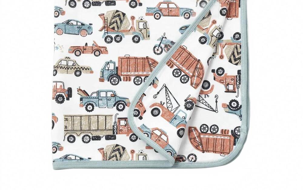 NEW TESA BABE let’s ride stroller blanket in dusty blue